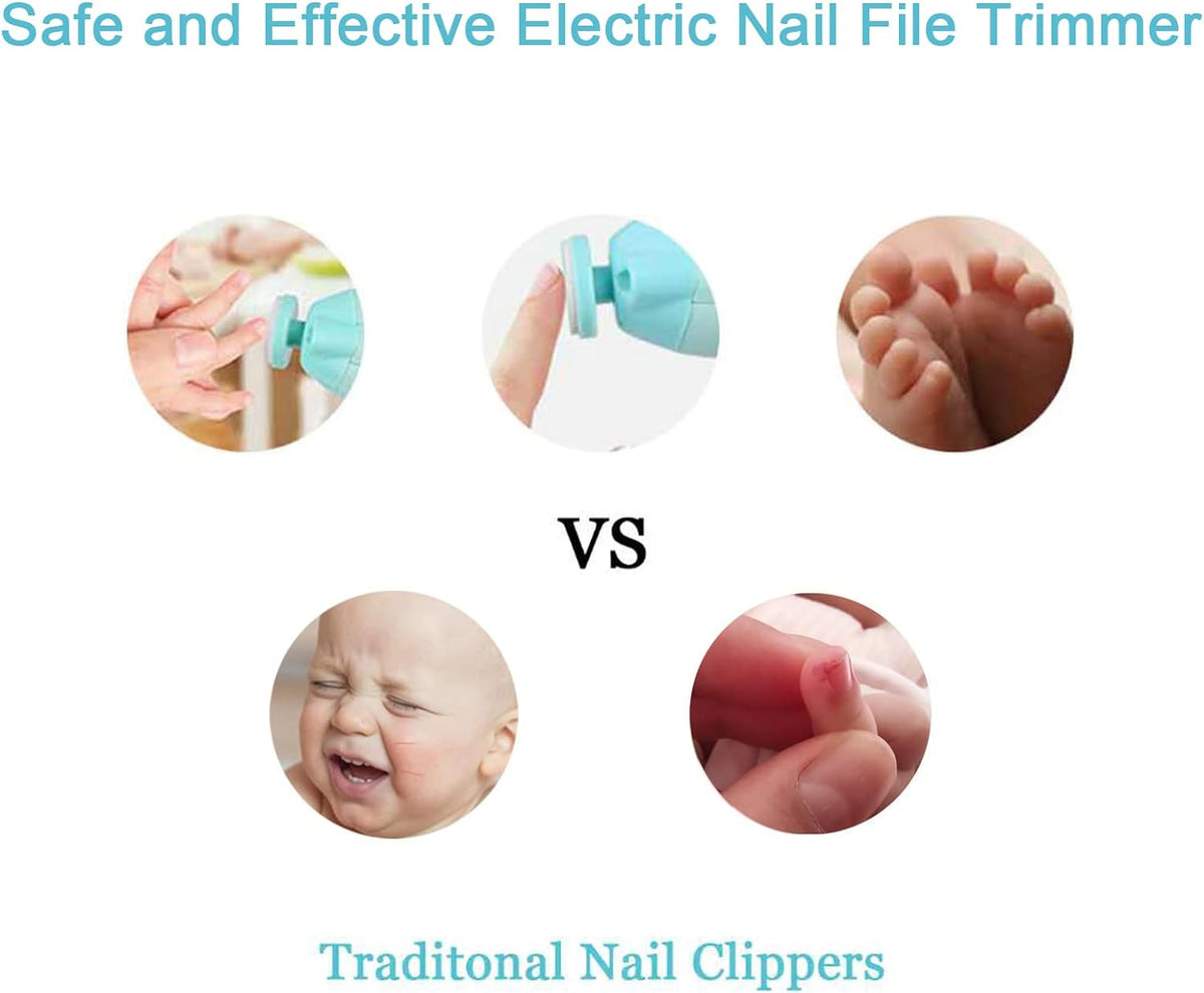 Baby Nail File Clippers Electric: Baby Nail Trimmer Electric Kit Fingernails Toe
