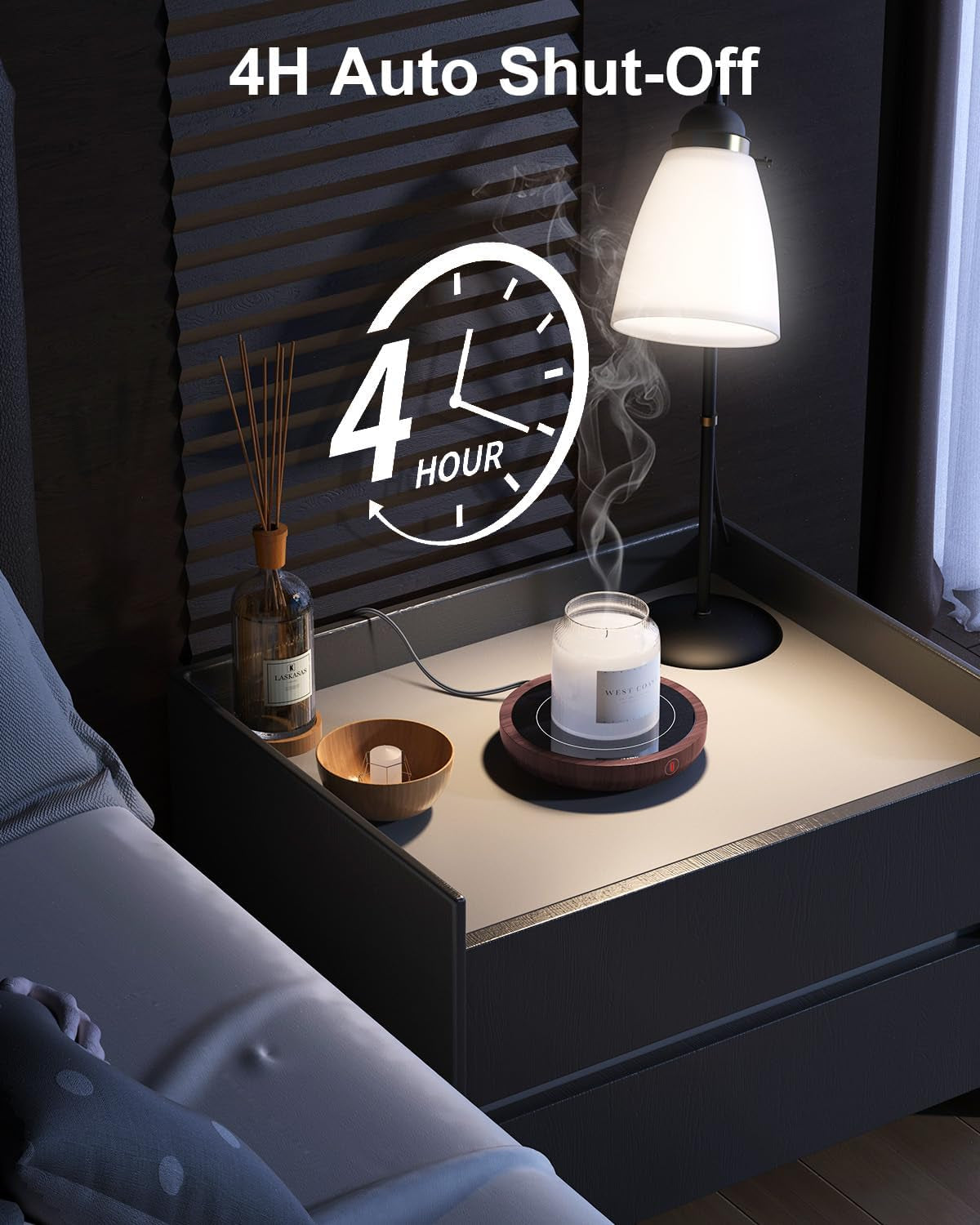 Coffee Mug Warmer, Electric Cup Warmer for Desk - Wood
