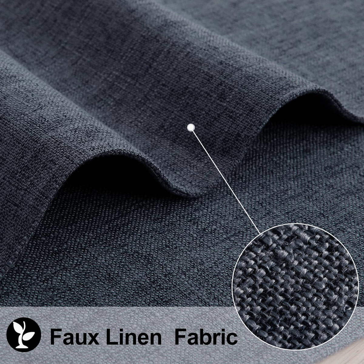 Faux Cotton Linen Placemats Set of 4, Cloth Dining Table Mats