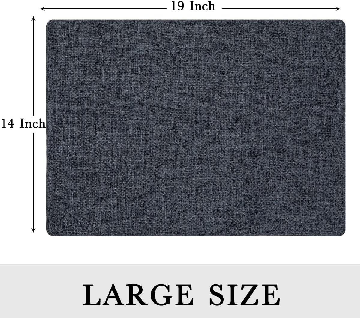 Faux Cotton Linen Placemats Set of 4, Cloth Dining Table Mats