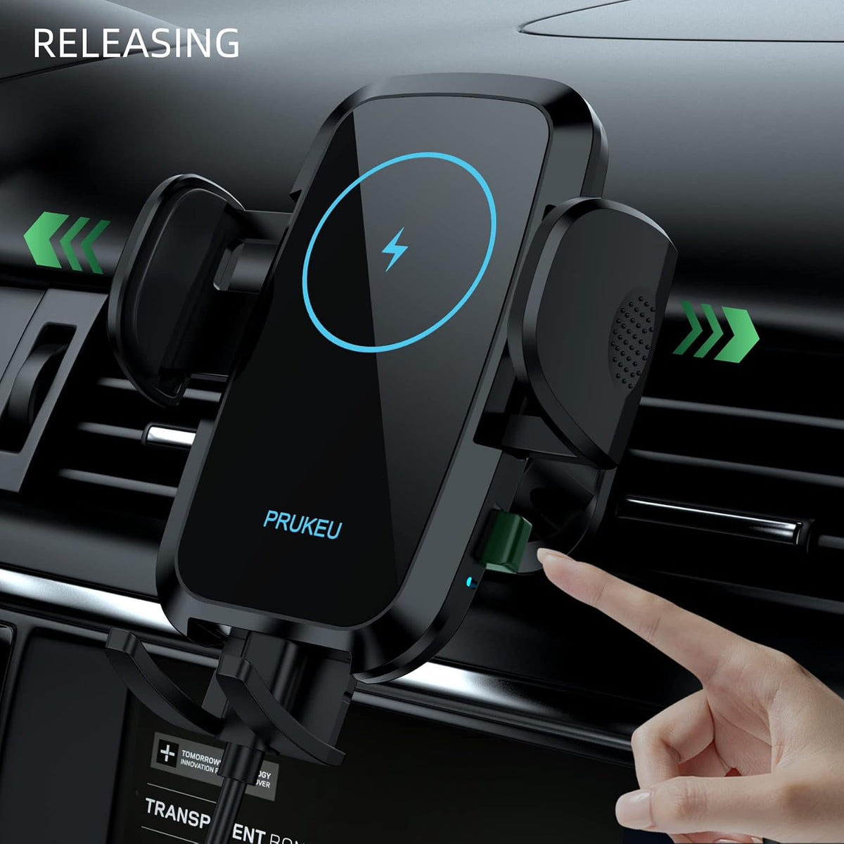 Handyhalterung Auto Mit Ladefunktion 15W Induktive Ladestation Auto Wireless Charger KFZ Laden