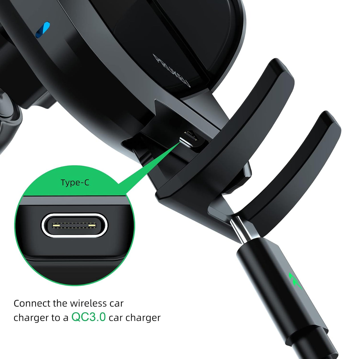 Handyhalterung Auto Mit Ladefunktion 15W Induktive Ladestation Auto Wireless Charger KFZ Laden