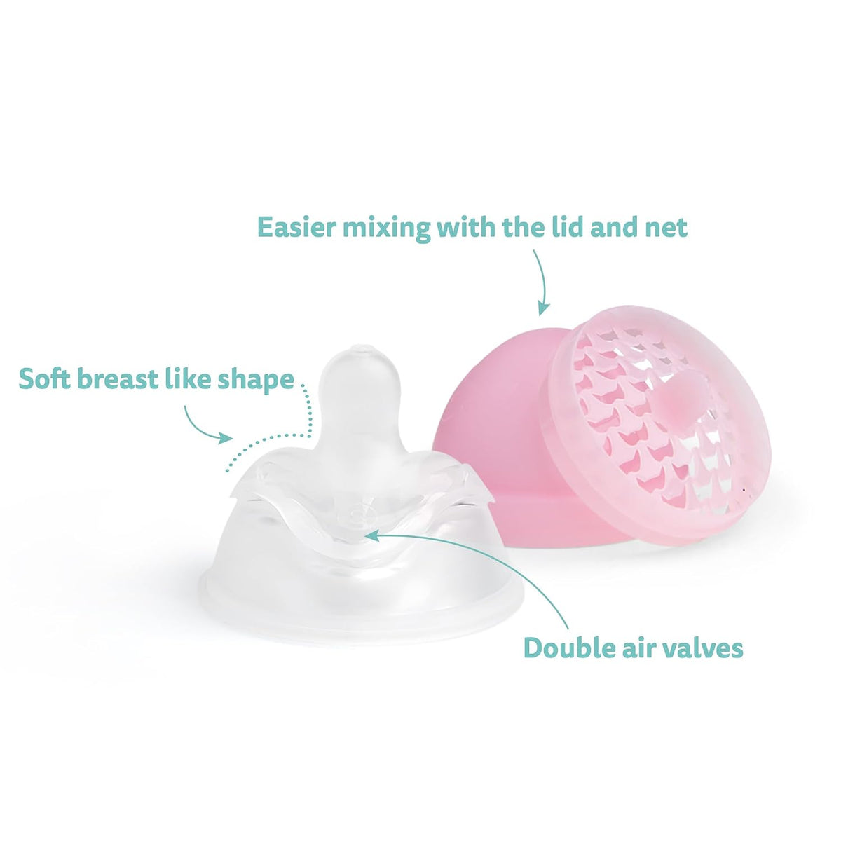Anti-Colic Baby Bottles 5 Fl Oz/140Ml- Pack of 4 Newborn Baby Bottles, Slow Flow Plastic Bottles, Breast-Shaped Teat for Breastfed Babies – Multicolor – White, Gray, Pink, Hawthorn Rose