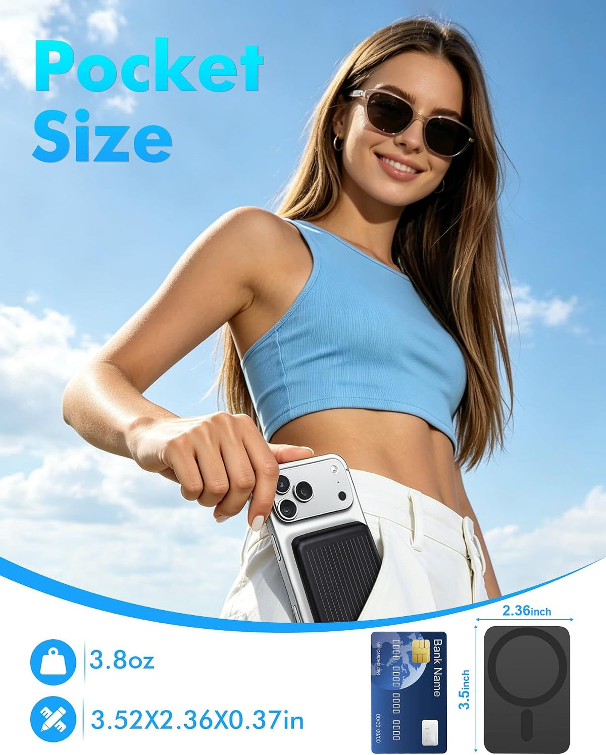 Magnetic Portable Charger Power Bank for Iphone 5000Mah
