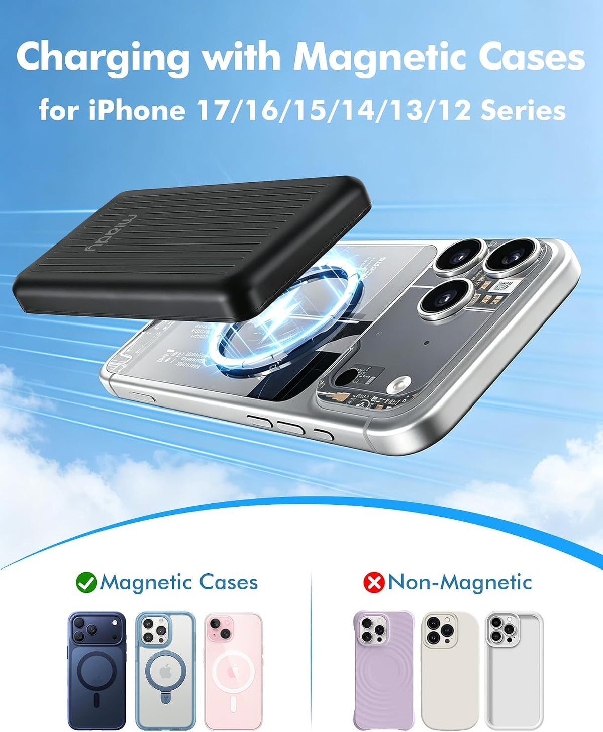Magnetic Portable Charger Power Bank for Iphone 5000Mah