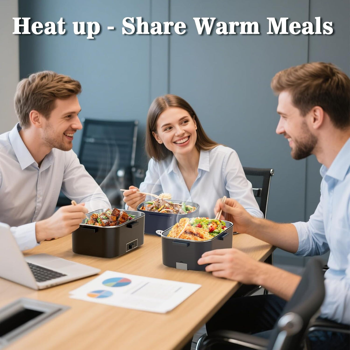 100W Electric Lunch Box for Adults,2 Pack 1.8L Portable Food Warmer