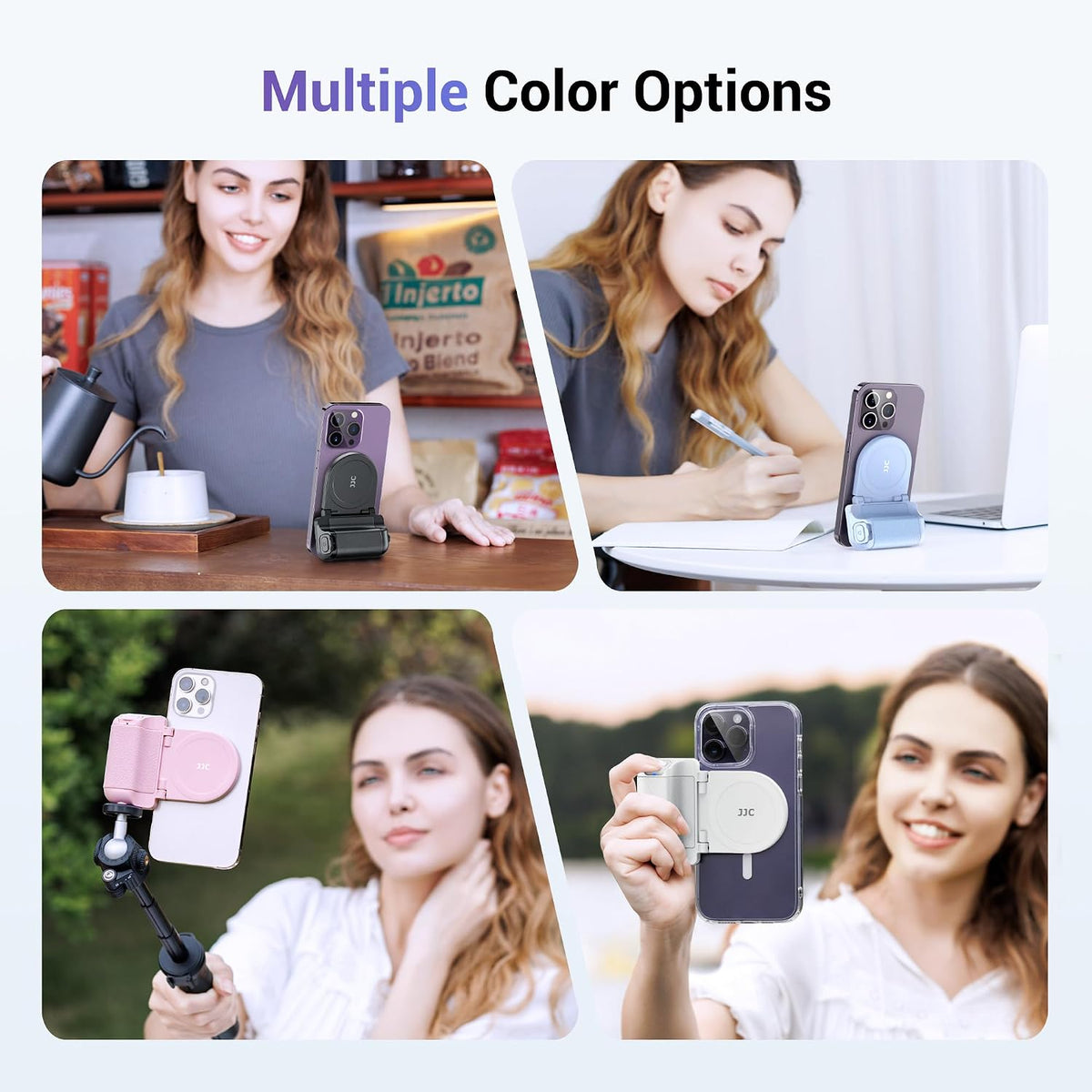 Magnetic Phone Camera Grip Shooting Holder W Tripod Mount & Shutter Remote