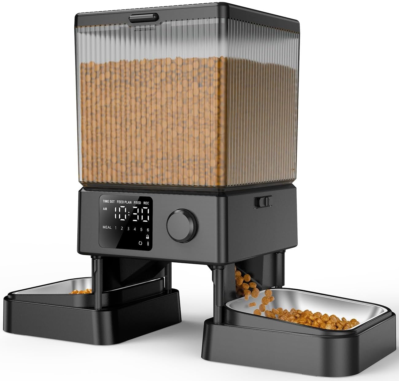 Automatic Cat Feeder for 2 Cats Pets, Timed Cat Food Dispenser