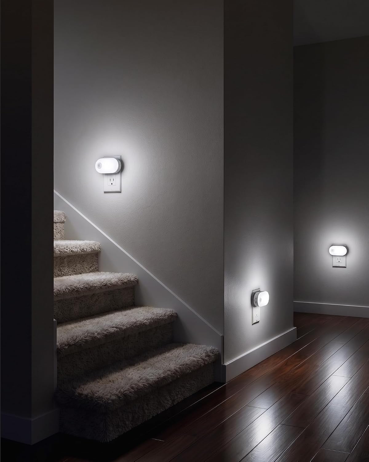 120 Lumens Ultra Bright Plug-In Motion Sensor Night Light, 4-Pack